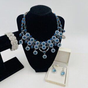 Gorgeous Blue Glass 3 piece set